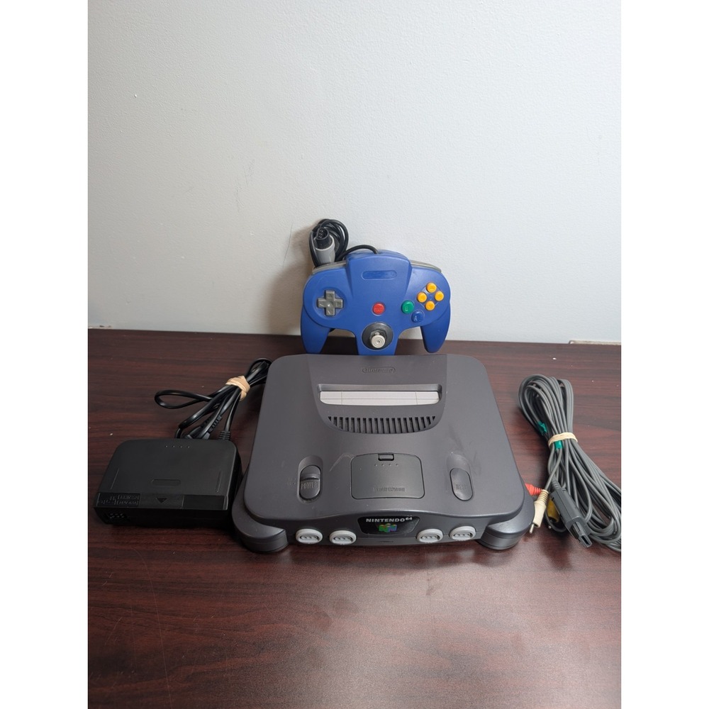 Nintendo 64 N64 Game Console System + Controller Cords WORKING